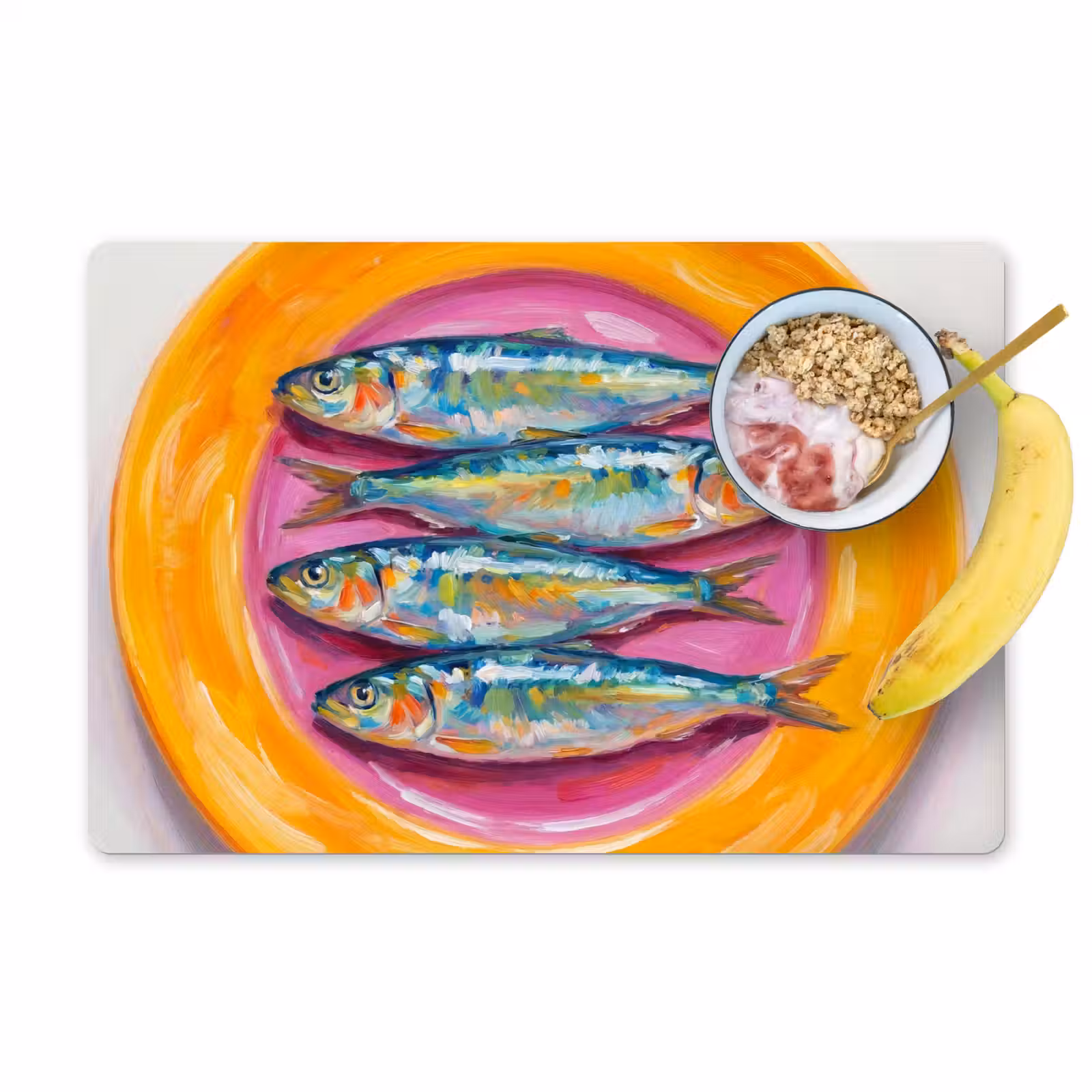 Set de table – 6 pièces - Poisson - Quatre - Nourriture - Moderne - Coloré — 1
