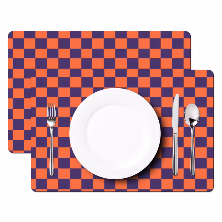 Set de table – 6 pièces - Motif - Classique - Violet — 2