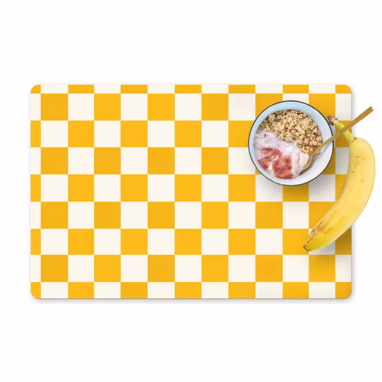 Set de table – 6 pièces - Traditionnel - Motif - Jaune — 1