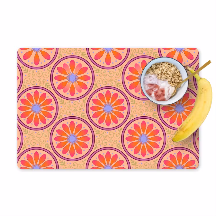 Set de table – 6 pièces - Motif - Fleurs - Décoratif - Coloré - Moderne — 1