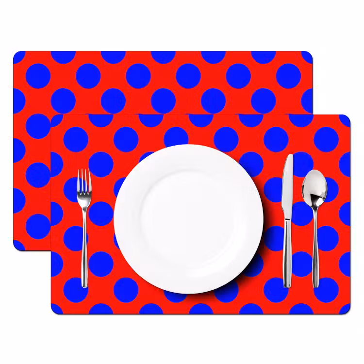 Set de table – 6 pièces - Points - Classique - Rouge — 2
