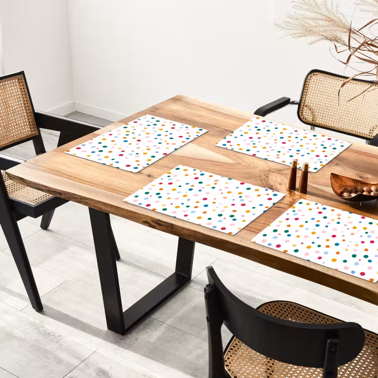 Set de table – 6 pièces - Points - ludique - coloré — 4