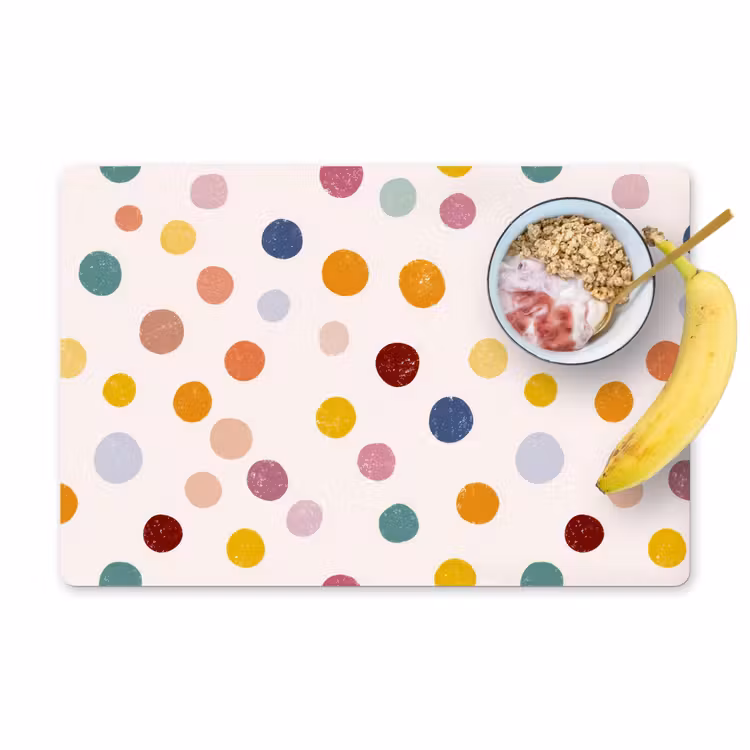 Set de table – 6 pièces - Points - Subtils - Colorés — 1