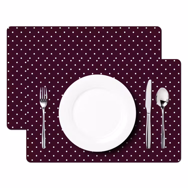 Set de table – 6 pièces - Pois - Moderne - Violet — 2