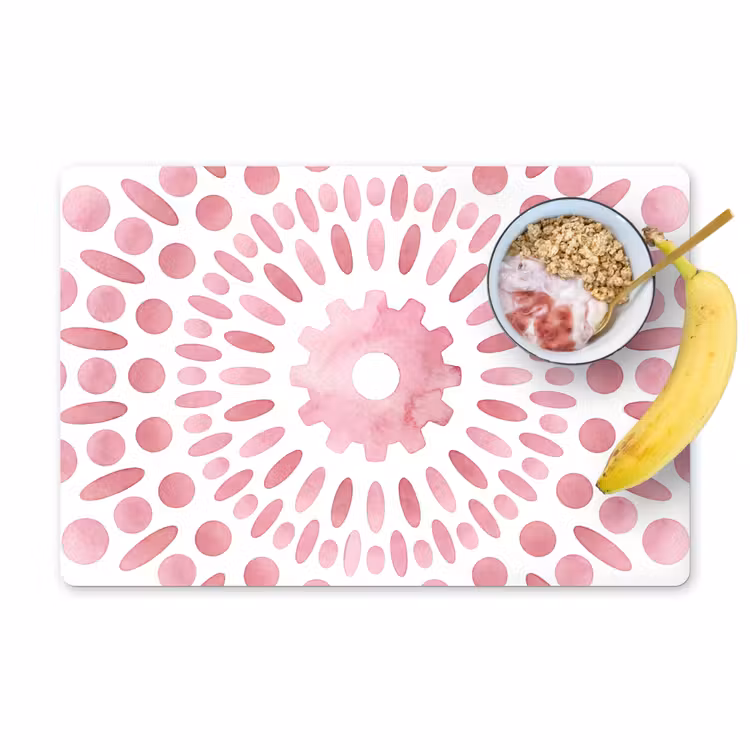 Set de table – 6 pièces - Résumé - Formes - Motif - Aquarelle - Rose — 1