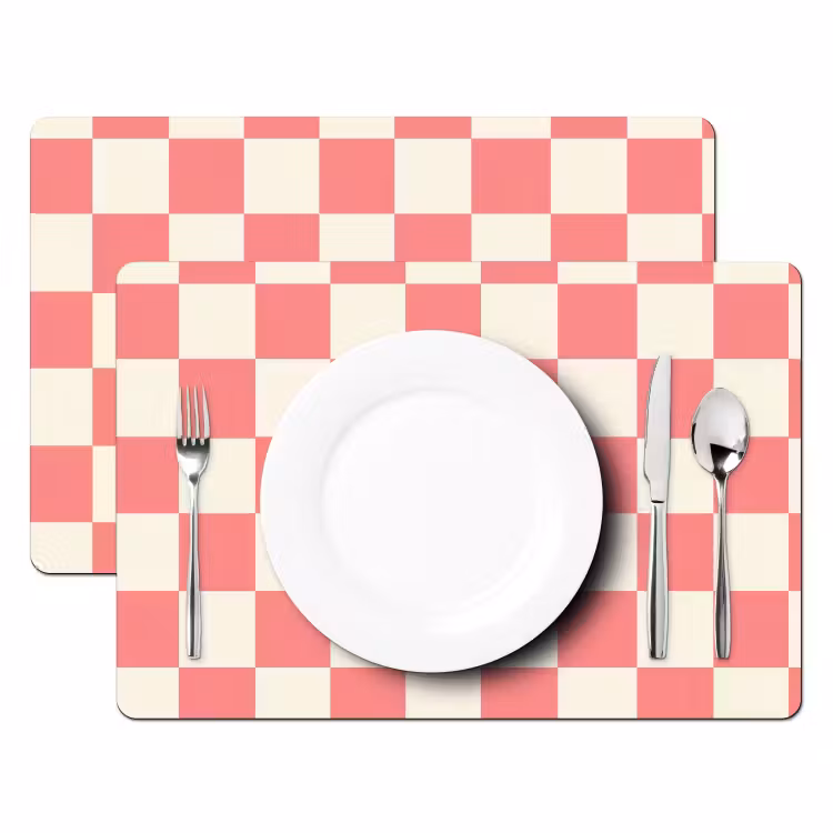 Set de table – 6 pièces - Traditionnel - Motif - Rose — 2