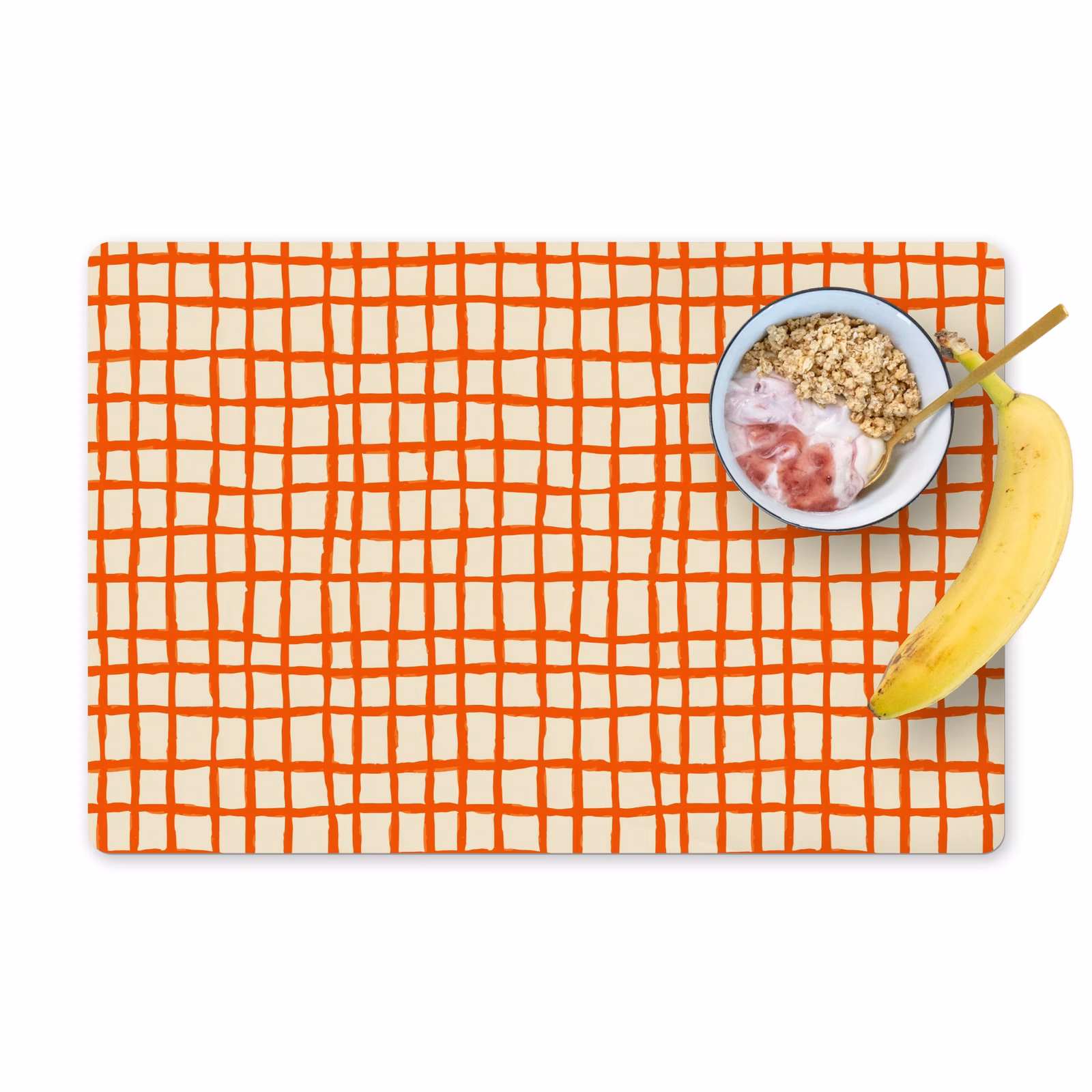 Set de table – 6 pièces - Motif - Lignes - Orange — 1