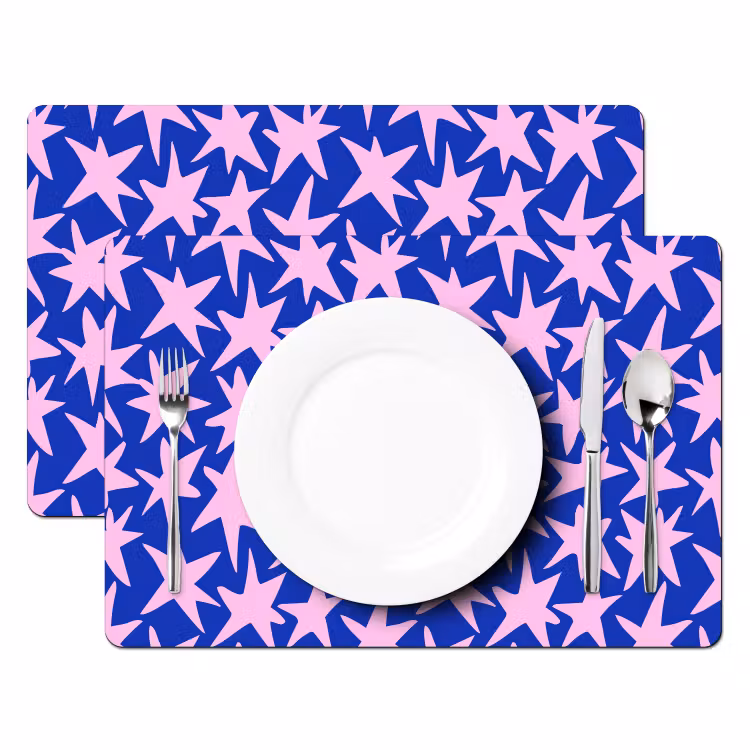 Set de table – 6 pièces - Moderne - Étoiles - Bleu — 2