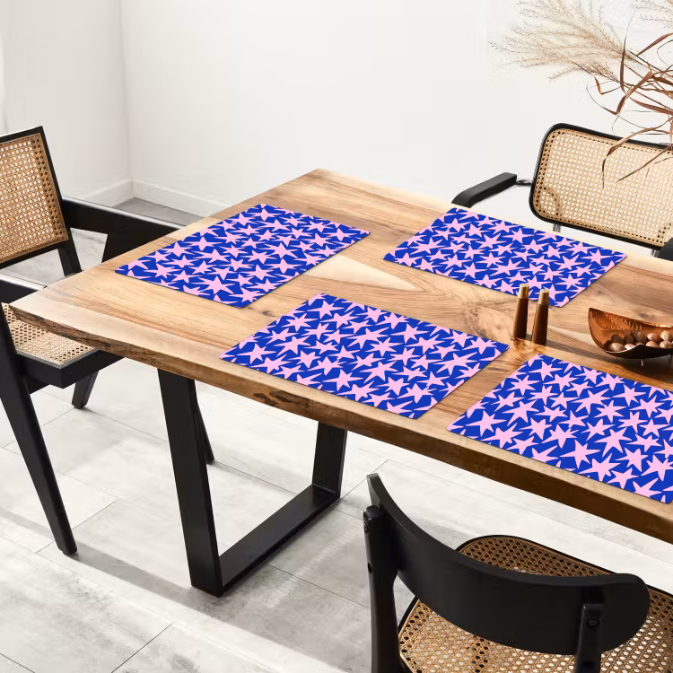 Set de table – 6 pièces - Moderne - Étoiles - Bleu — 4