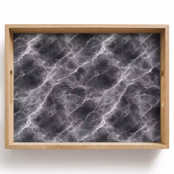 Plateau - Gris foncé - Eclair - Marbre