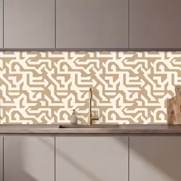 Crédence cuisine - Moderne - Abstrait - Beige