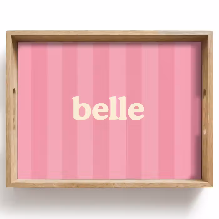 Plateau - Rose - Rayé - Belle