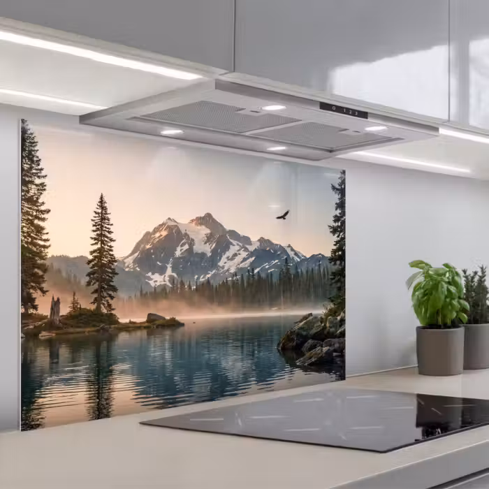 Fond de hotte - Montagnes - Eau - Arbres
