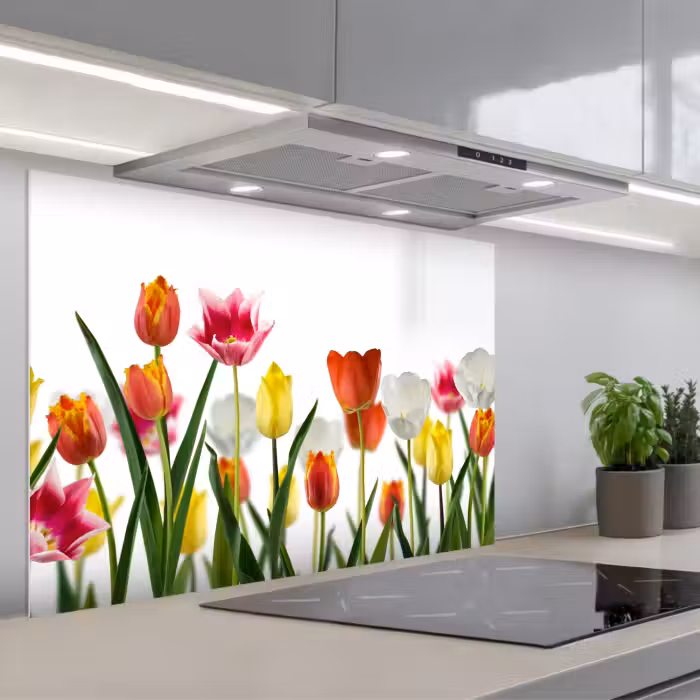 Fond de hotte - Fleurs - tulipes - colorées
