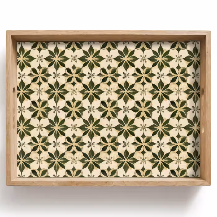 Plateau - Carrelage - Motif - Vert