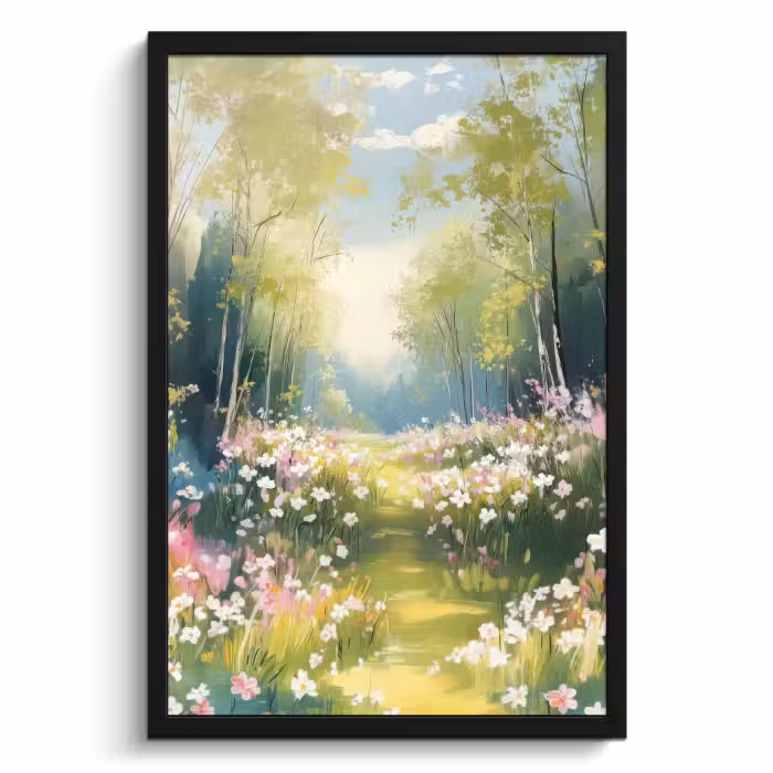 Cadre Photo - Forêt - Style de peinture - Coloré