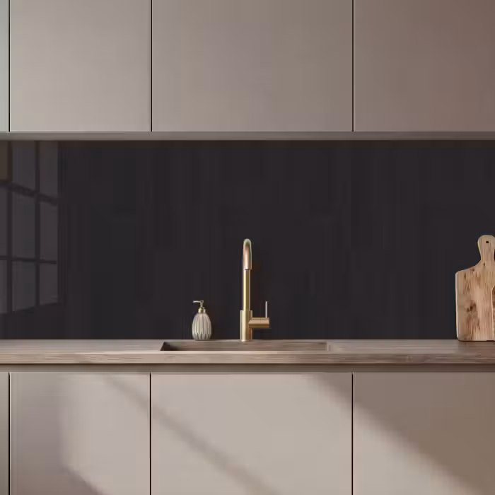 Crédence cuisine - Étagère - Noir - Motifs