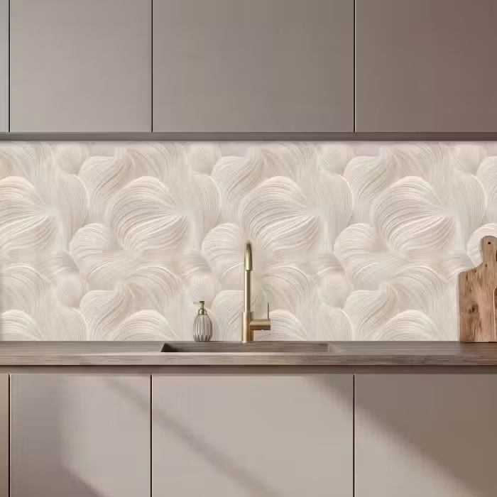 Crédence cuisine - Lines - Ventilateur - Beige