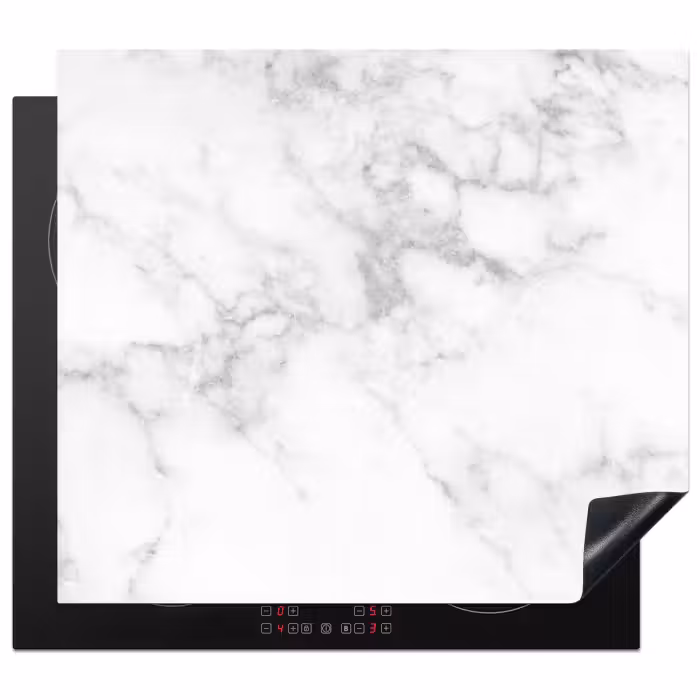 Protection plaque induction - L'élégance du marbre blanc