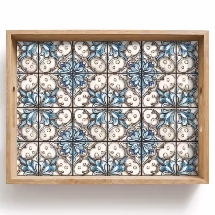 Plateau - Baroque - Tile - Coloré