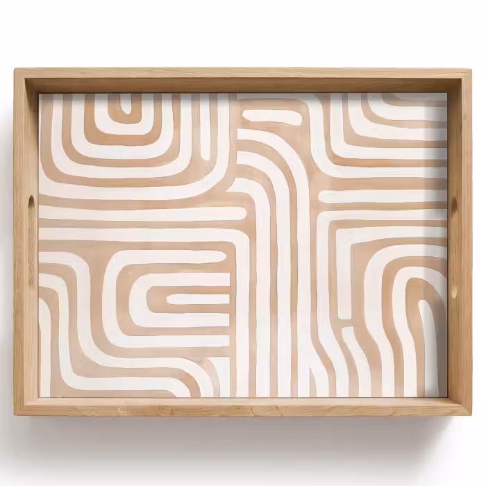Plateau - Tons de terre - Motif du labyrinthe
