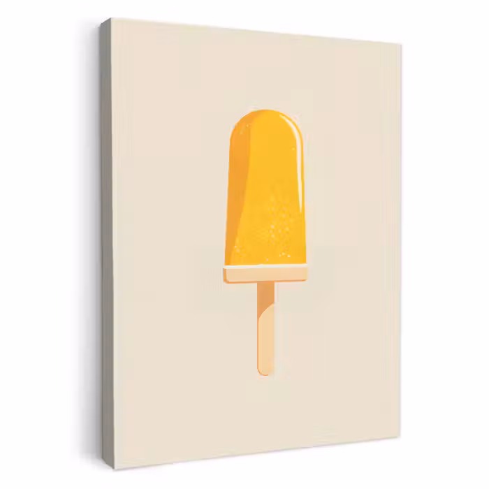 Tableau sur toile - Orange - Bâton - Glace à l'eau