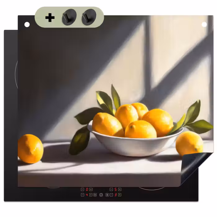 Beschemer à induction avec crochets - Citrons - Nature morte - Jaune