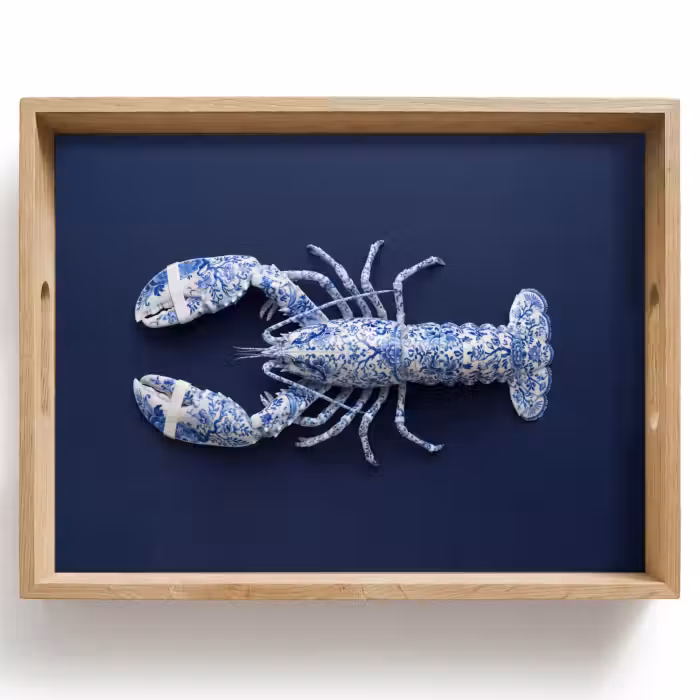 Plateau - Homard - Porcelaine - Bleu de Delft