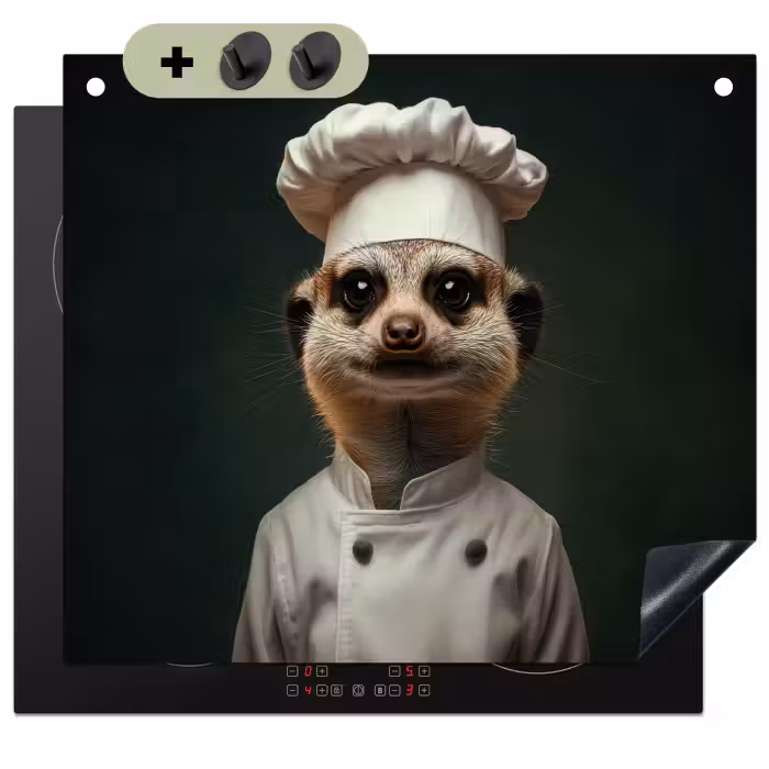 Beschemer à induction avec crochets - Animal - Cuisinier - Suricate