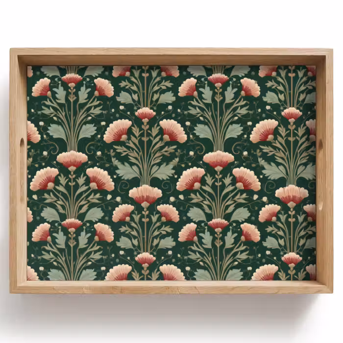 Plateau - Motif - Botanique - Coloré