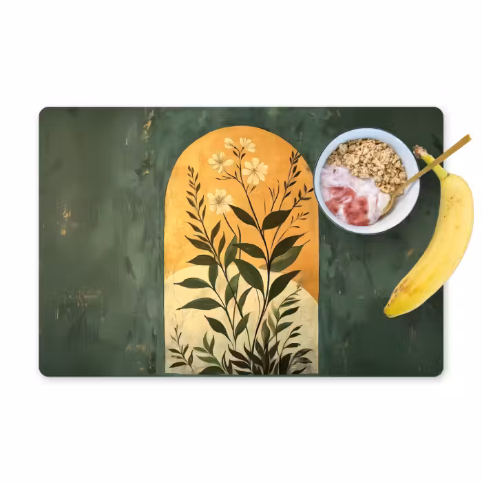 Sets de table en vinyle - Plante - Fleurs - Blanc
