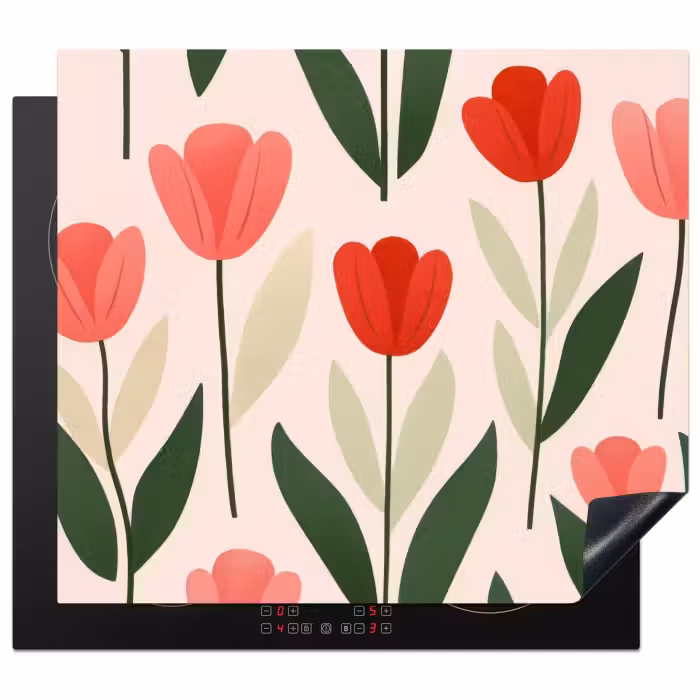 Protection plaque induction - Tulipes - Moderne - Rose