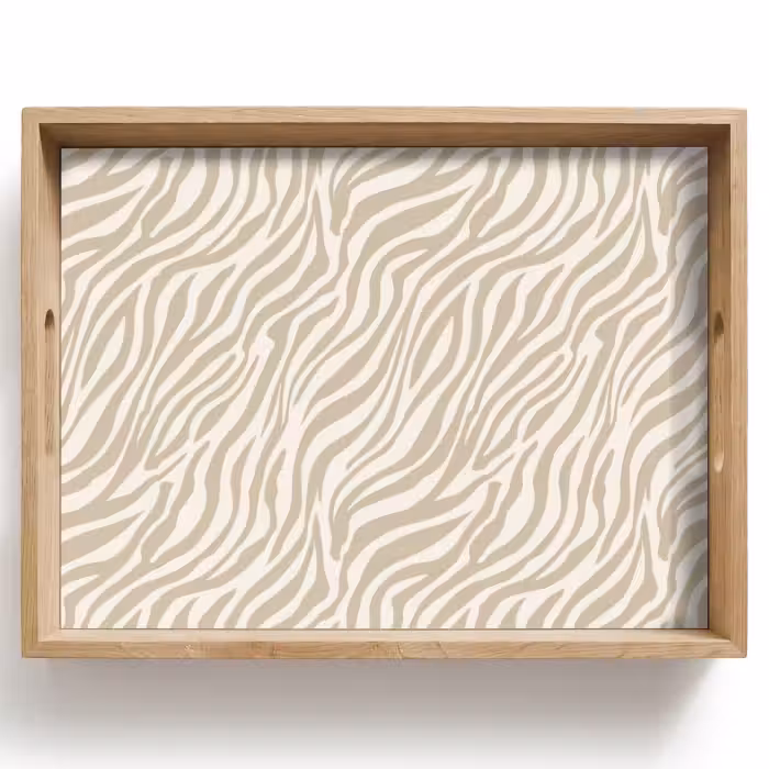 Plateau - Zebra - Motif - Beige