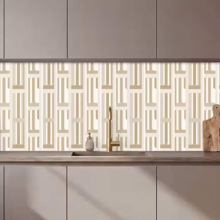 Crédence cuisine - Moderne - Géométrique - Beige