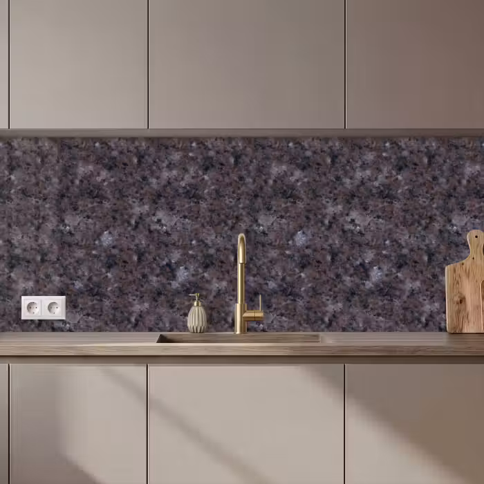 Crédence cuisine - Granit - Noir - Gris - Taches
