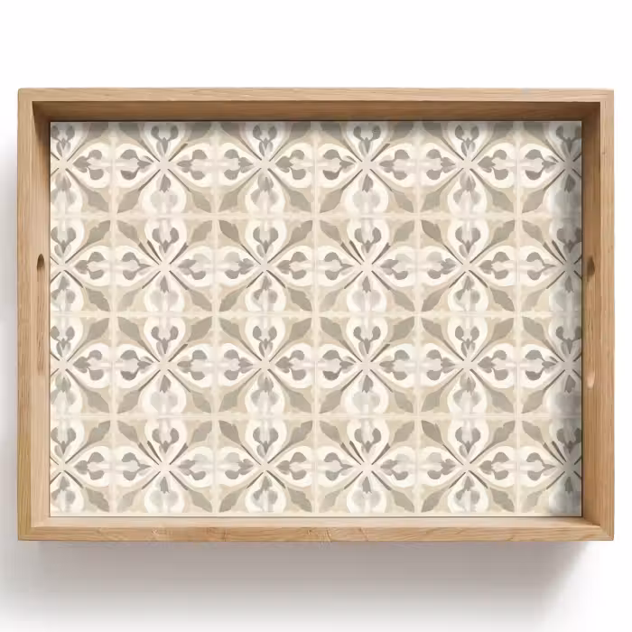 Plateau - Carrelage - Motif - Beige