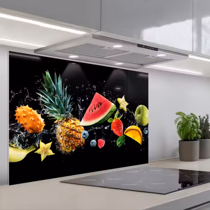 Fond de hotte - Splash - Fruit - Noir