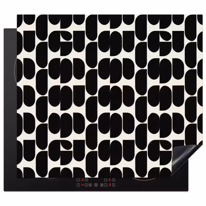 Protection plaque induction - Moderne - Motif - Noir