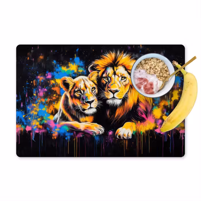 Sets de table - Lions - Peinture - Couleurs