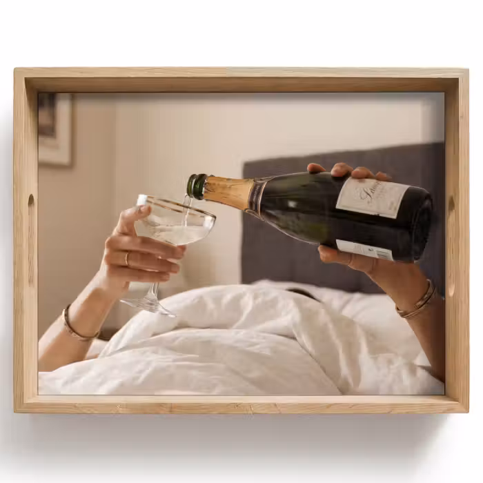 Plateau - Champagne - Lit - Bulles