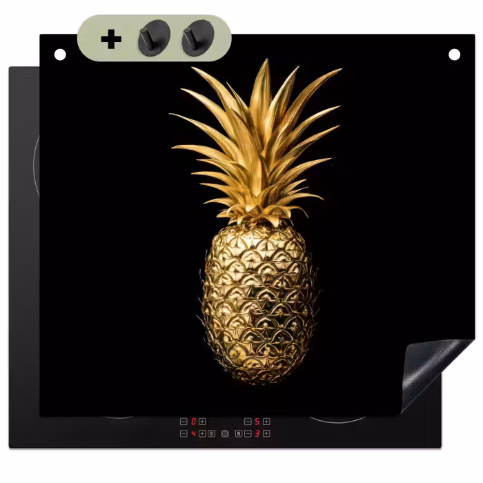 Beschemer à induction avec crochets - Ananas - Noir - Or - Luxe