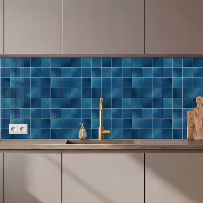 Crédence cuisine - Céramique - Texture - Carrelage - Bleu