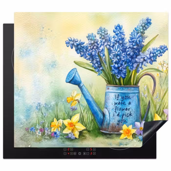 Protection plaque induction - Fleurs de lavande - Citation - Arrosoir