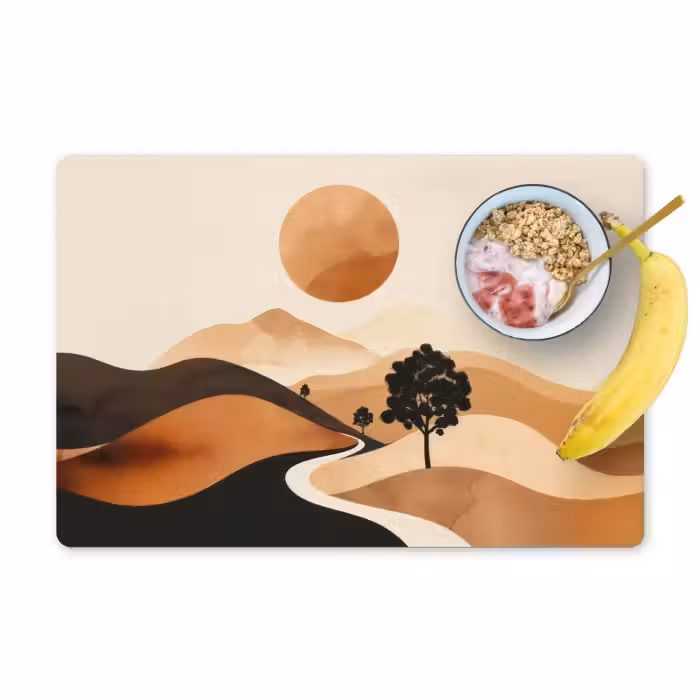 Sets de table en vinyle - Soleil - Collines - Arbre - Abstrait