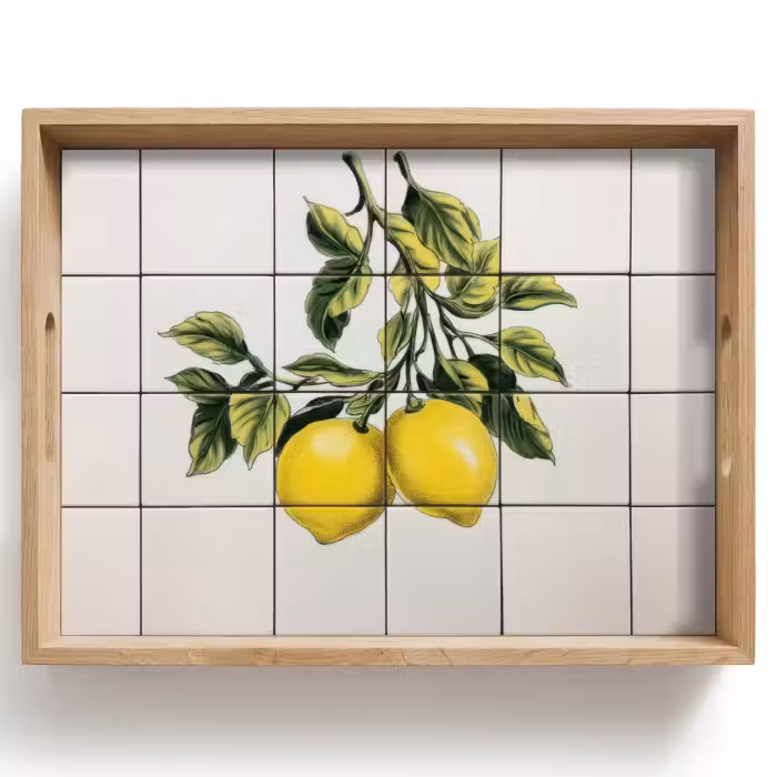 Plateau - Citron - Décoration - Branches
