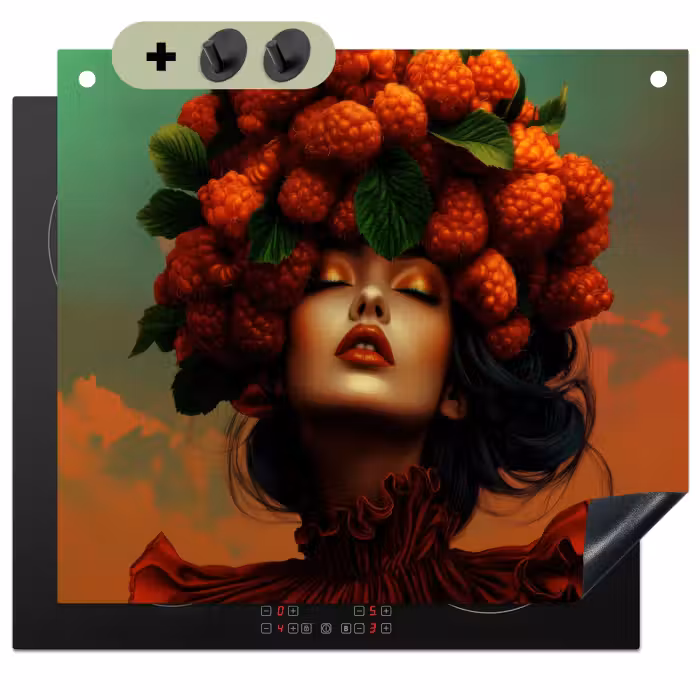 Beschemer à induction avec crochets - Femme - Framboises - Feuilles