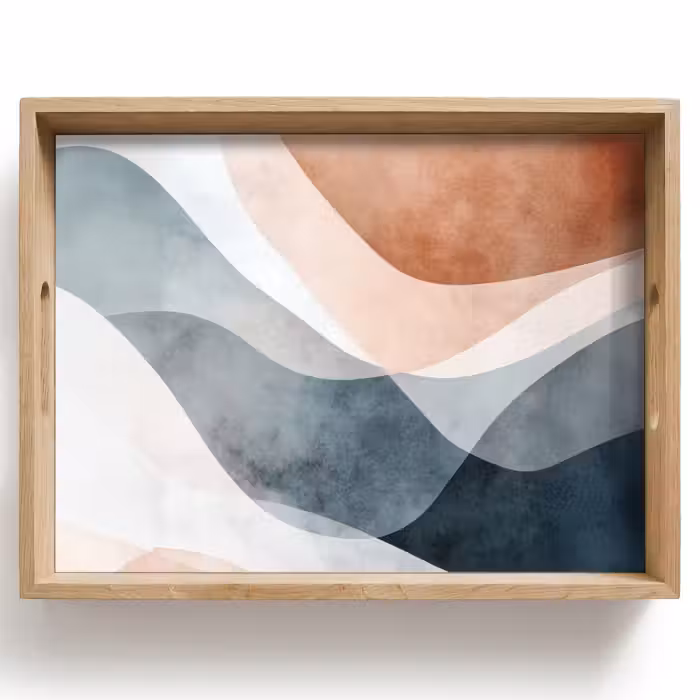 Plateau - Abstrait - Vagues - Bleu