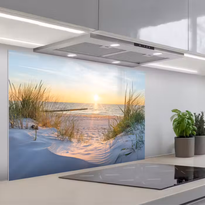 Fond de hotte - Plage - Soleil - Dune - Herbe - Sable - Horizon
