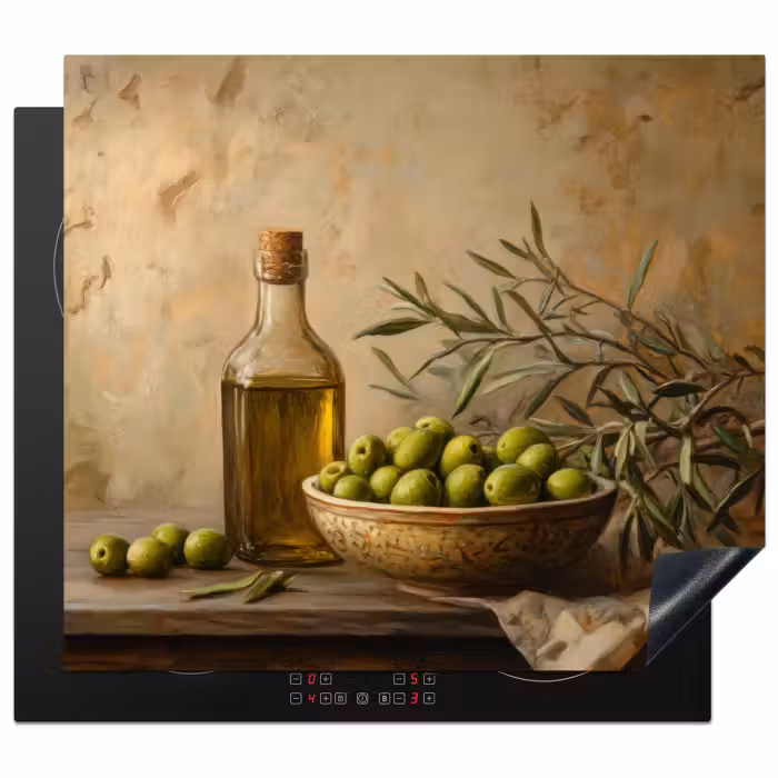 Protection plaque induction - Olives - Nature morte - Vintage
